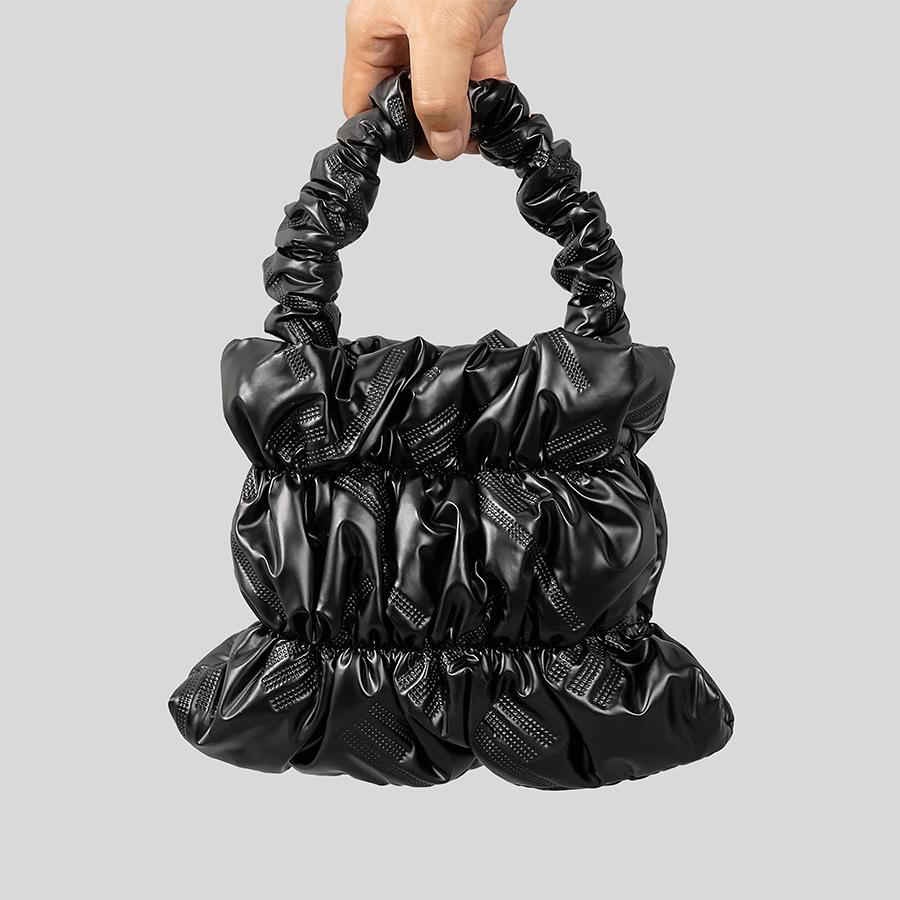 

Элегантная сумка-пуховик со сборками, милая нейлоновая маленькая сумка-тоут, сумки через плечо с мягкой подкладкой, стеганая сумка-мессенджер 2023 бежевый