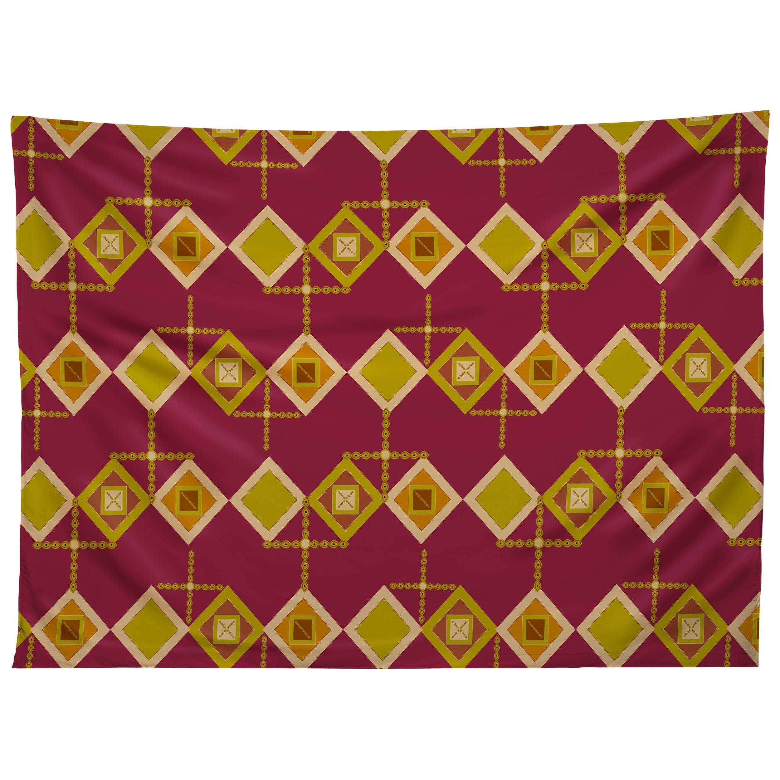 MID CENTURY GEOMETRIC VIBES tapestry 75x100