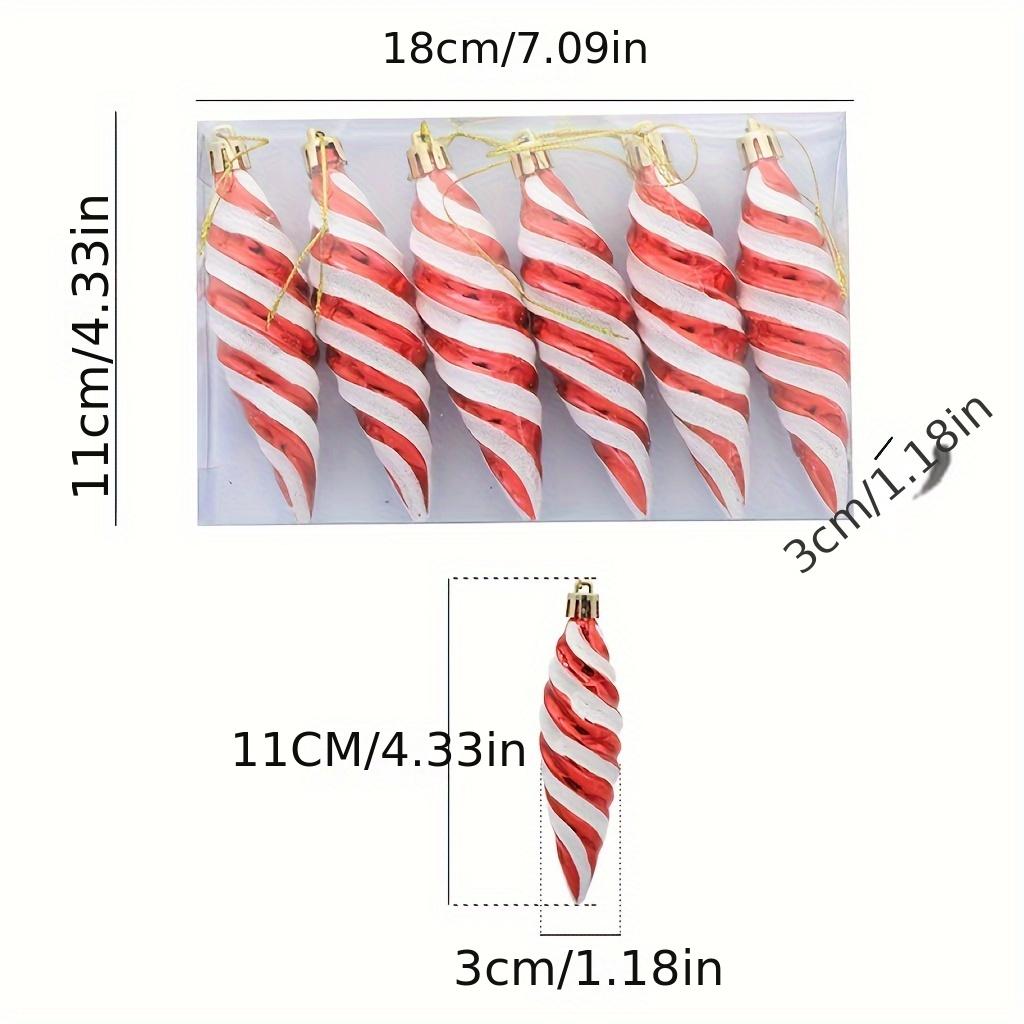 

Нові 6 шт. Декоративні ниткові конуси Різдвяні прикраси Прикраси для різдвяної ялинки Реквізит Розфарбовані Загострені Спіральні нитки Різдвяна куля Різдвяний подарунок