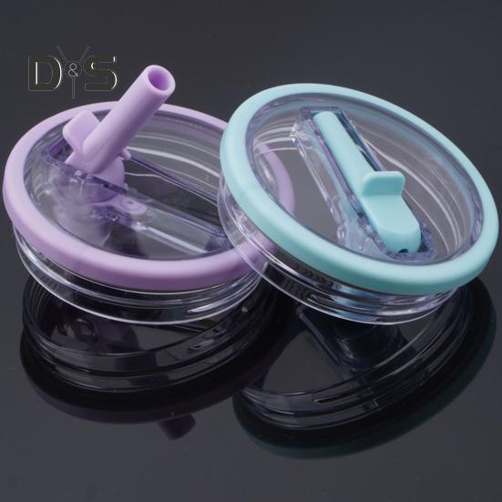 40oz Tumbler Flip Straw Lid Replacement Leak-Proof Splash Resistant Cover for Cup BPA-Free Reusable Glass Lid with Folding Straw