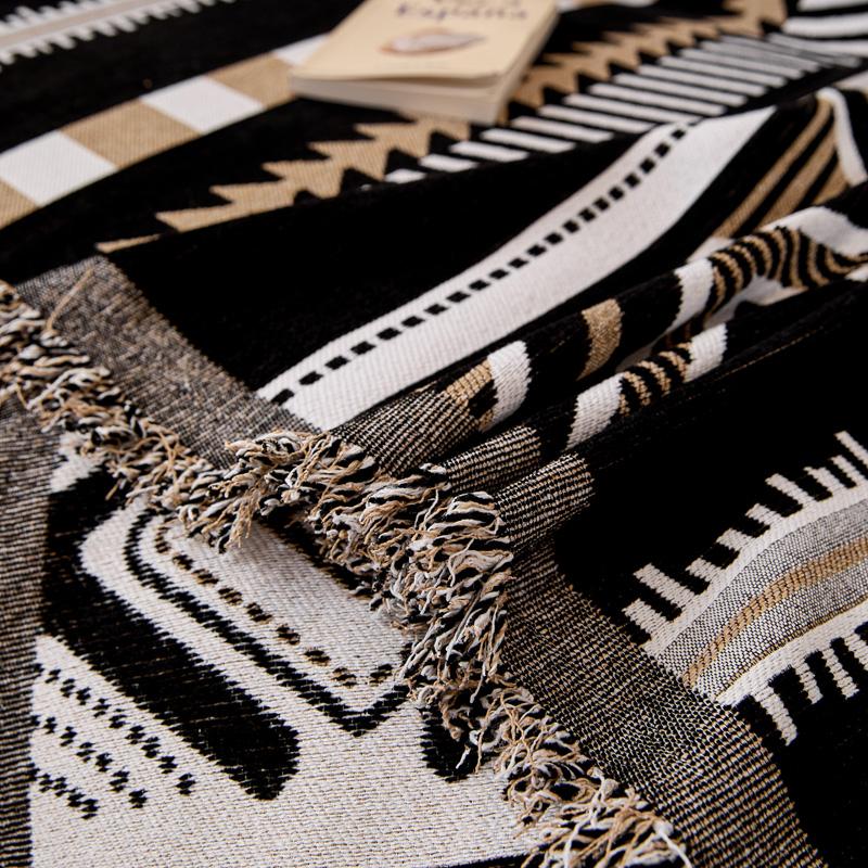 Chenille Etnisk Stil Sofföverdrag Full Täckning Halkfritt Soffskydd Universalt Sofffilt Campingfilt Soffmattor Quilt