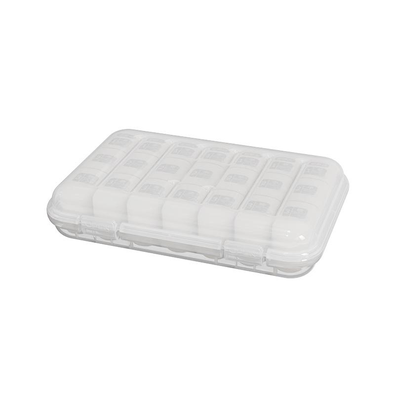 Weekly Pill Organiser 7-Day Medication Dispenser Portable Sealed Medication Storage Box Three-Meal Tablet Organiser