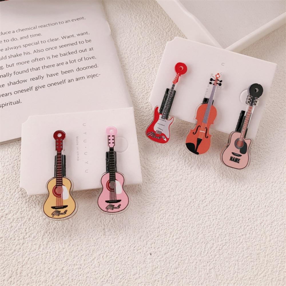 Korean Style Guitar Hair Clip Ins Musical Instrument Hair Clip Kawali Violin Hairclip  Daily