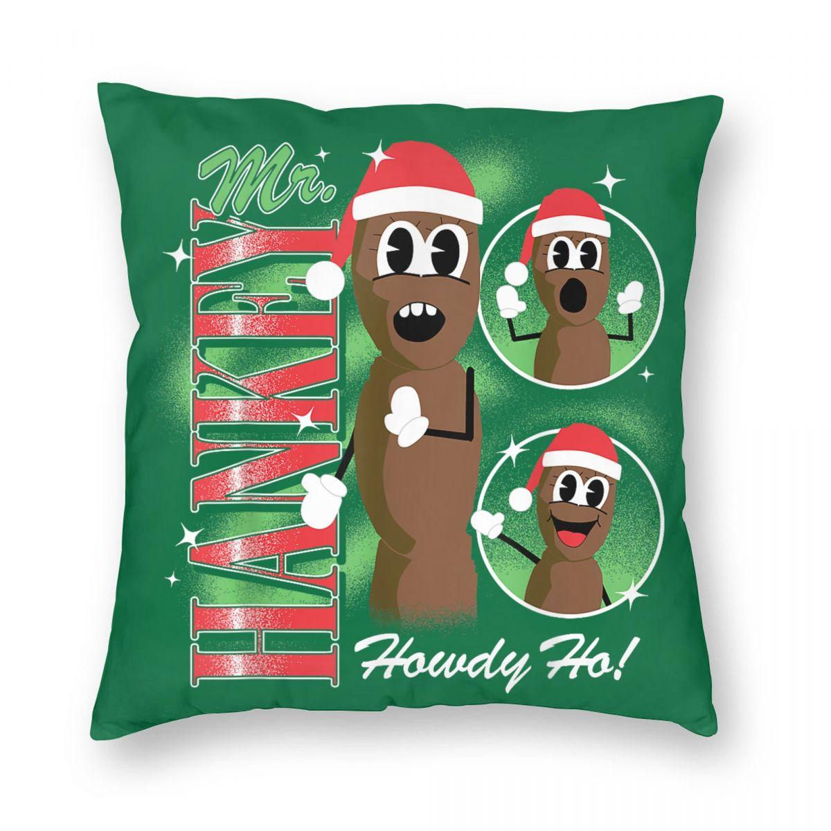 

Mr Hankey Christmas South-Park Pillowcase Printing Fabric Cushion Cover Decor Pillow Case Cover Bed Zippered 40*40cm 12x12Inch