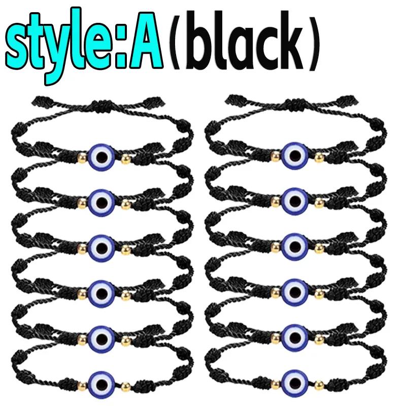 2/10pcs Lucky Red Rope Evil Eye String Bracelet for Men and Women Protection Lucky Handmade Braid Rope Wristband Jewelry Gift