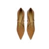 Scarpe con Tacco Alto Stiletto Temperamento Moda Donna Primavera Estate 2025 Nuove Scarpe Singole Basse a Punta Retro