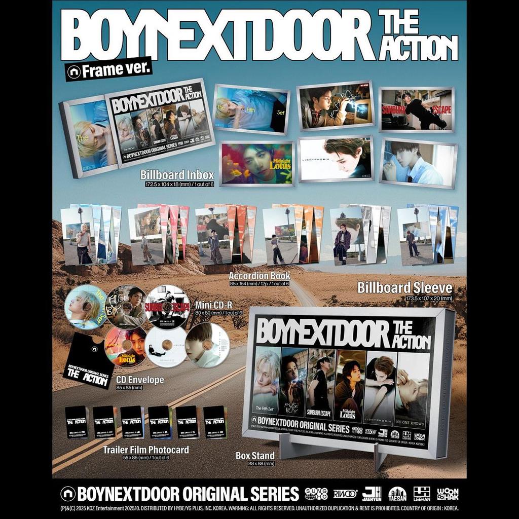 BOYNEXTDOOR [The Action] Frame Ver. 5th EP Album + Free Gift