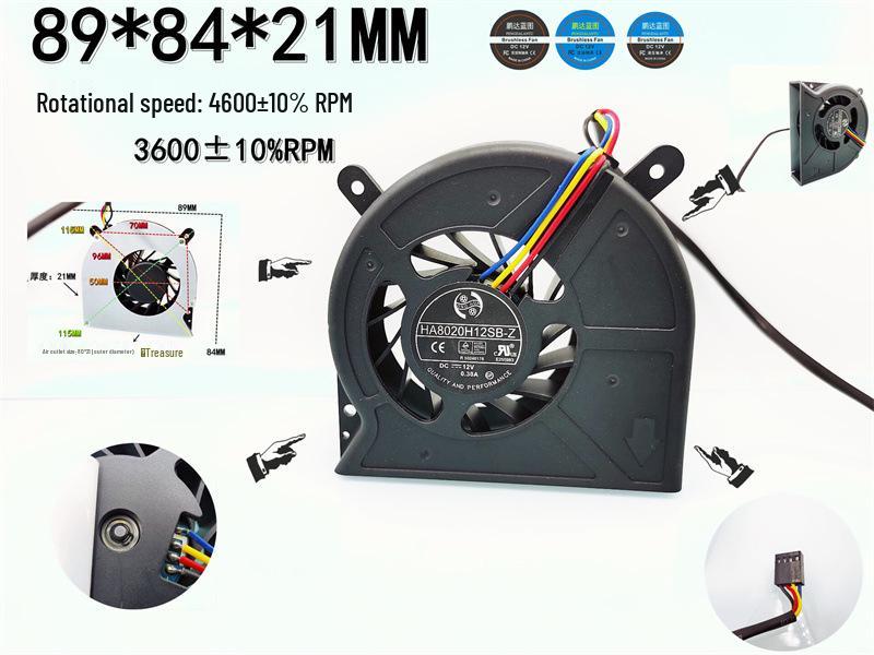 

HA8020H12SB-Z 12V Охлаждающий вентилятор для p40/p100/v100 4-PIN, 3600 RPM, Moderate Noise