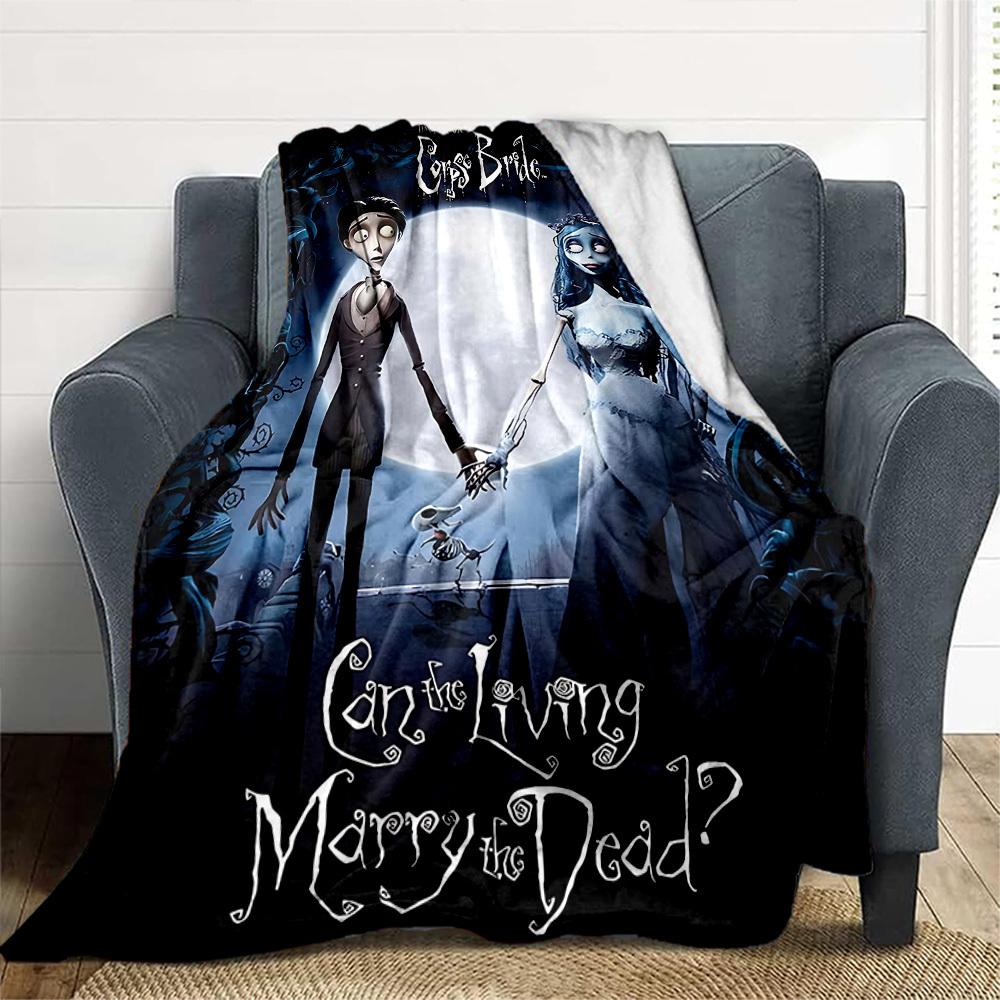 1PC Corpse Bride Outdoor Blanket Lightweight Flannel, Soft & Warm, All-Season Use for Sofa, Outdoor019