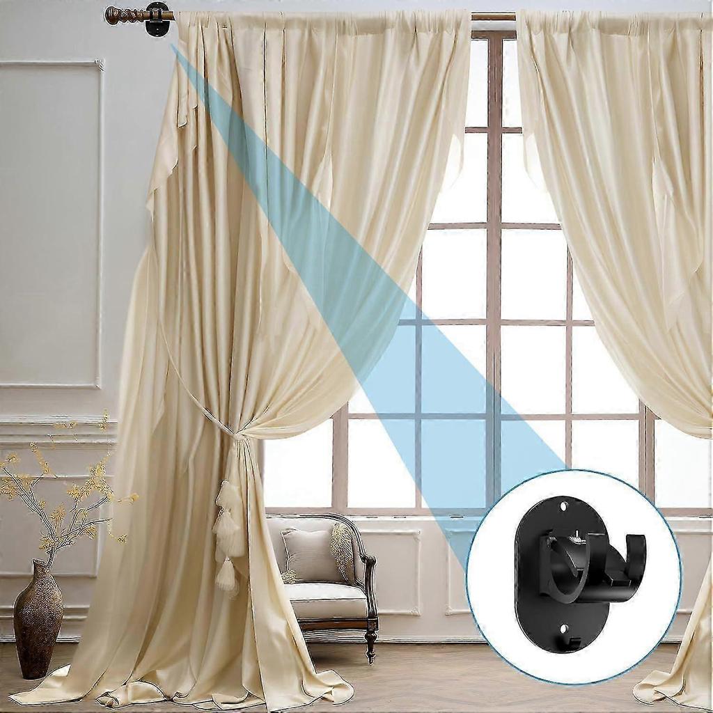 No-drill, Self-adhesive Curtain Rod Brackets for Home and Bathroom. Hooks Included.,zxl
