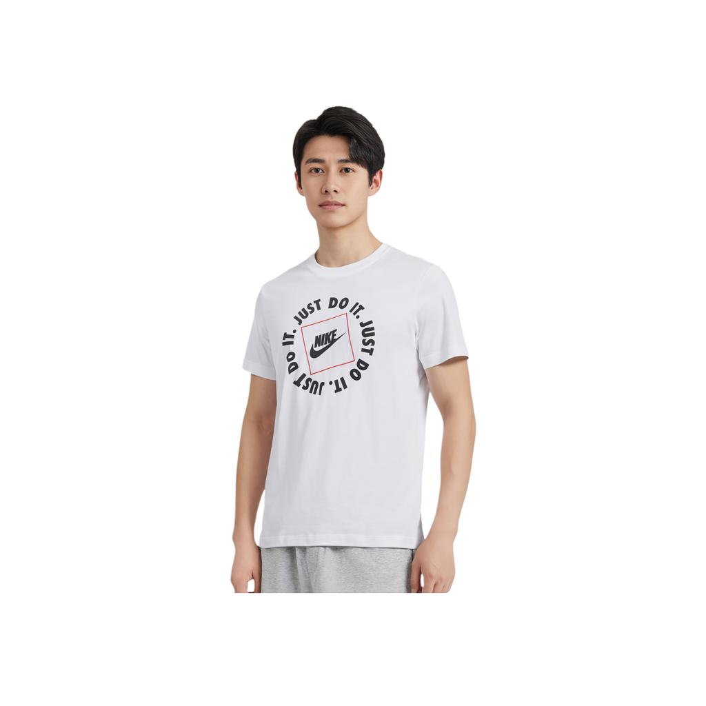 Nike Nsw T-shirt Jdi Hbr 1 Stampa Grafica Manica Corta Sport Uomo Top Bianco DA0239-100