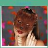Faux Fur Fox Half Mask For Cosplay Halloween And Party Costumes