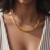 European Style Gold Clavicle Chain Necklace: Thick Chain, Niche Design, Non-Fading, Hypoallergenic.