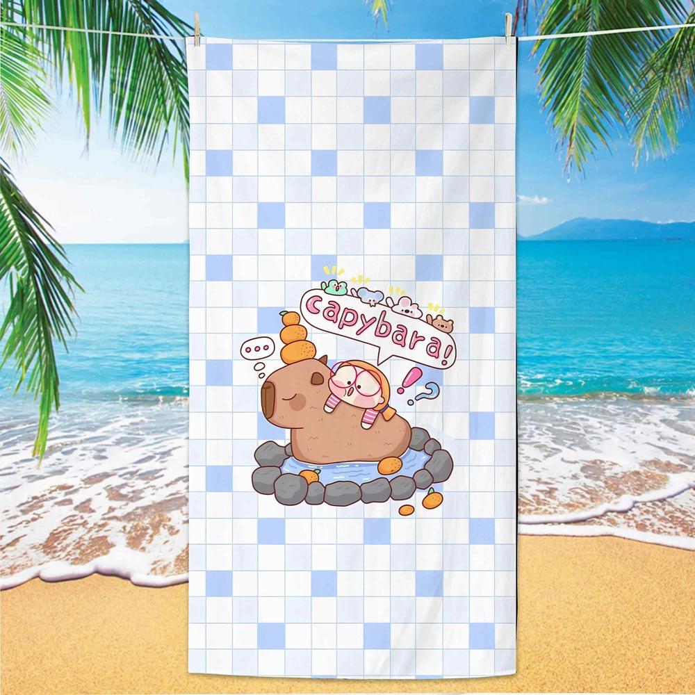 Capybara Towel Microfiber Beach Towel Absorbent Quick dry Soft Yoga Swimming Resort Mountain Climbing Towel