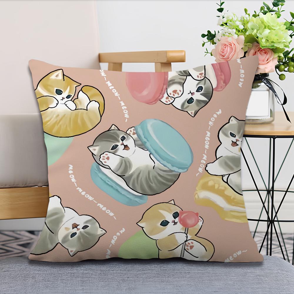 cushion cover m-Mofusand soft Comfortable Pillow Case Cute for Cartoon Sofa Living Room Home office Decor Protective Covers