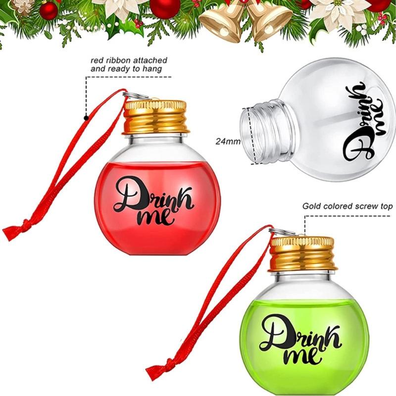 Set of 20 Clear Fillable Christmas Hanging Ornament Delicate Craftable Baubles for Holiday Tree Decoration and Parties