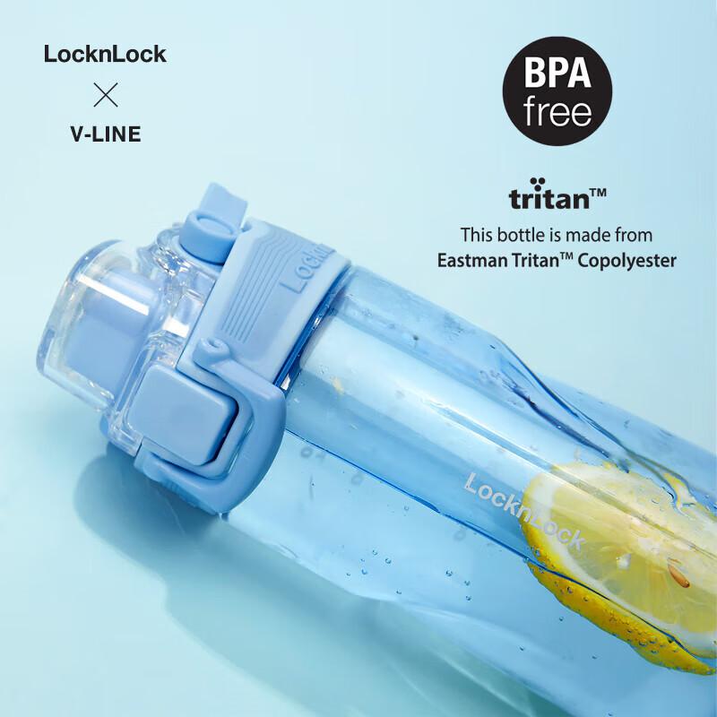 LOCK&LOCK (LOCK&LOCK) Borraccia Sportiva in Plastica con Scala e Manico, Tazza d'Acqua Portatile Estiva per Uomini e Donne, 520ML Rosa