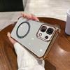 Case for OPPO A6 Pro 4G/5G,A6s 5G Clear Magnetic Casing Electroplated Lens Frame Phone Cover