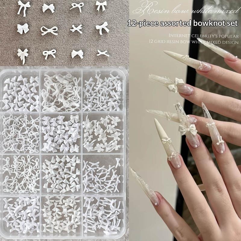 Bow Mixed White Mini Nail Art Nail Rhinestone Nails Decals Nails Art Design Nail Charm Nail Art Decoration Charm Accessories