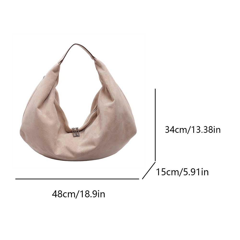 Women Suede Shoulder Bag Crossbody Bag Adjustable Strap Hobo Purse Vintage Frosted Suede Satchel Bag Solid Color Tote Handbag