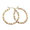 Fashion Metal Twist Large Circle Earrings, Hong Kong Style Popular Twist Flower Earrings, Retro 80 Earrings For Women