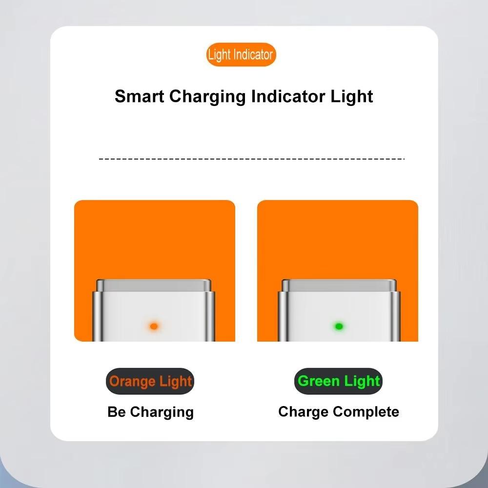 140W Type-C Female To Magsafe 3 Converter Laptop Indicator Light USB-C Magnetic Adapter Zinc Alloy Connector for MacBook Air/Pro