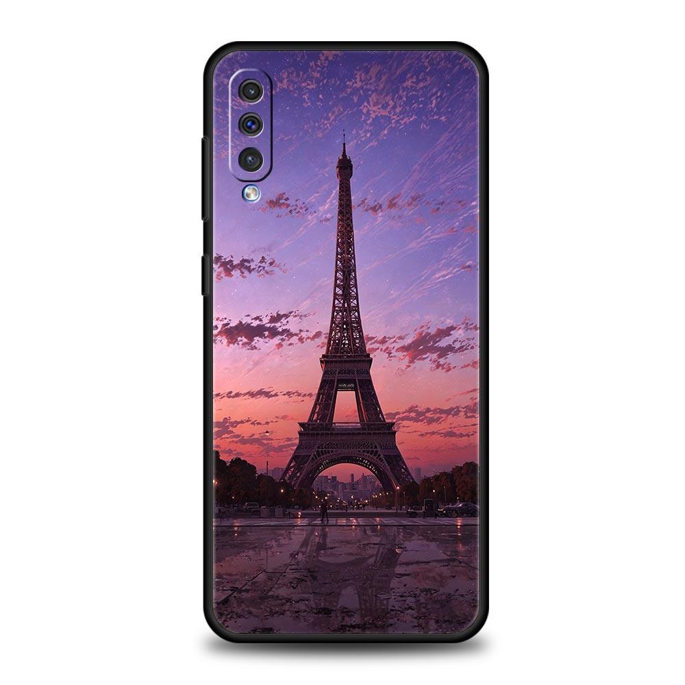 

Red Umbrella Eiffel Tower Case For Samsung A56 A36 A26 A54 A52 A24 A14 A50 A72 A70 A06 A12 A22 A34 A42 A32 A04s A16 5G Cover Samsung A70