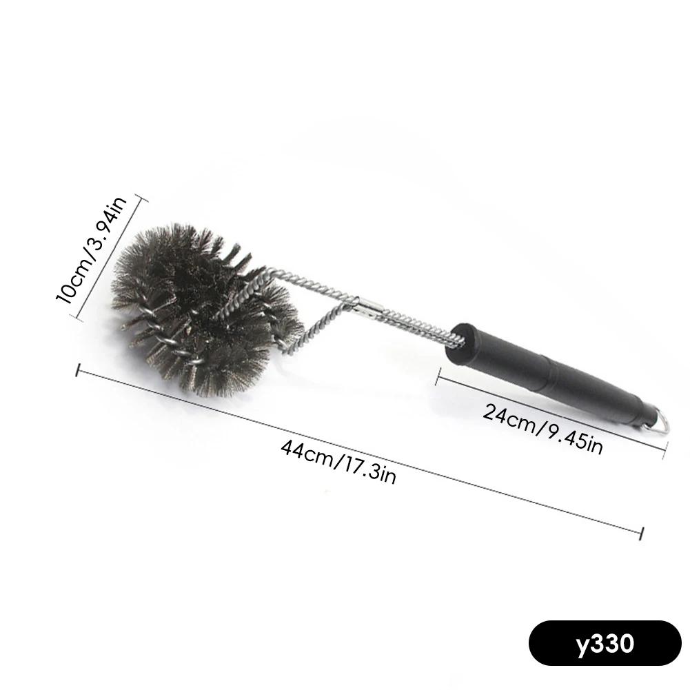 Barbecue Grill BBQ Brush Clean Tool Grill Accessories Stainless Steel Bristles Non-stick Cleaning Brushes Barbecue Accessories