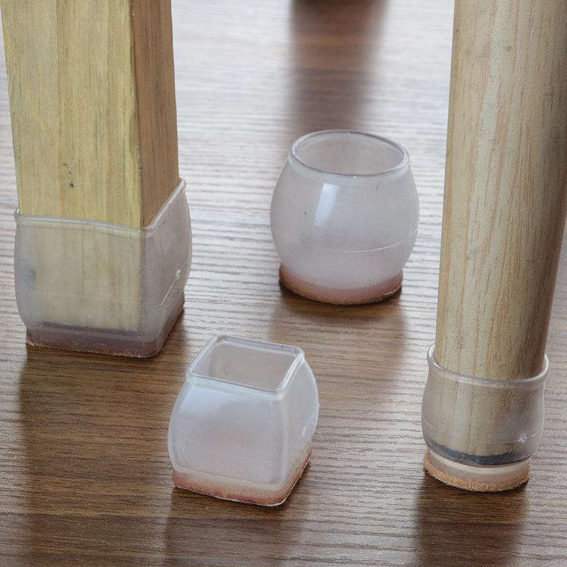Non-slip Silent Chair Leg Covers: Thickened, Wear-Resistant Pads for Tables and Stools