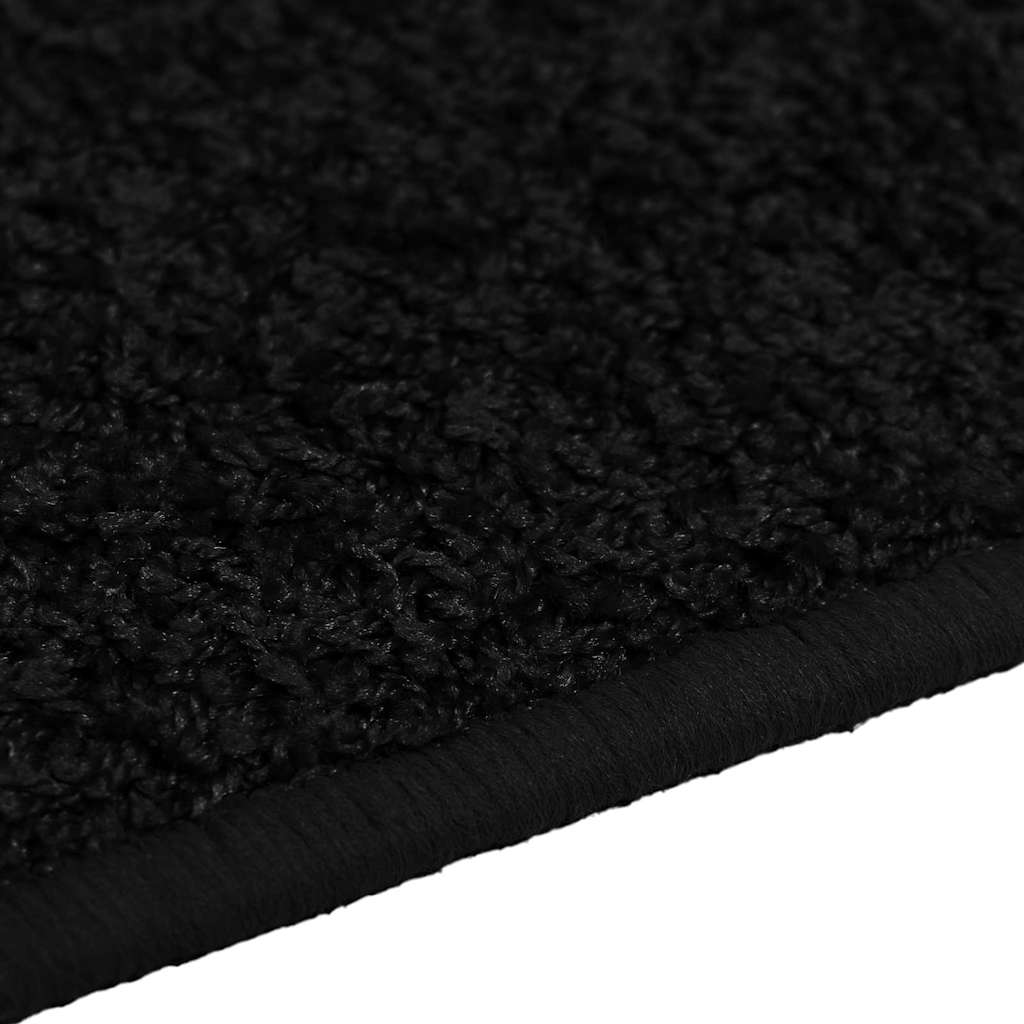 Black Carpet Runner 50 X 200 Cm 100percent Polypropylene Tuft
