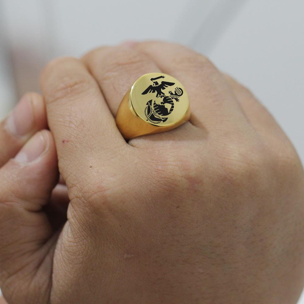22MM Laser Engraved Dove of Peace Stainless Steel Ring for Women