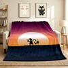 Moonlit Dance Flannel Blanket Throw Blanket Soft Warm Sofa Bed Camping Home Decor Unique Christmas Gift C9211473