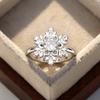 Classico anello in lega di rame con zirconi, gioielli da donna, promessa di matrimonio, regalo per feste