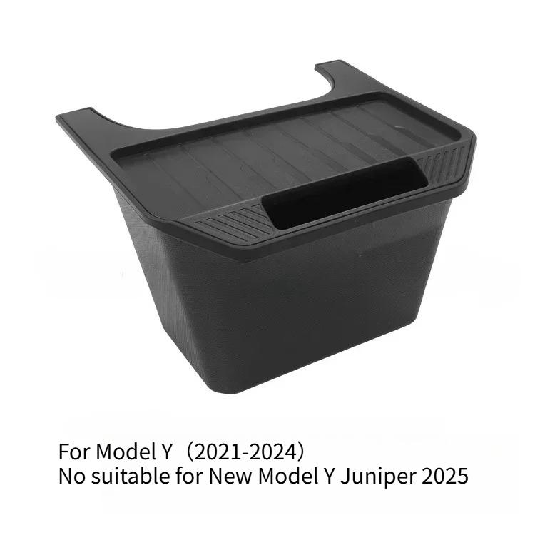 Rear Seat Storage Box for Tesla Model Y Organizer Center Console B Backseat Trash Can Garbage Bag Under Seat Tray Accessories