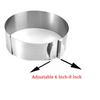 16-30CM Retractable Stainless Steel Circle Mousse Ring Baking Tool Set Cake Mold Size Adjustable Dessert Cake Decorating Tools