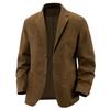 2025 Spring/Summer Men's Casual Solid Washed Cotton Two-Button Jacket