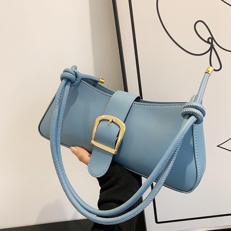 

Популярна сумка-месенджер цукеркового кольору на літо, нова, з текстурою, на плече, проста сумка під пахву синій