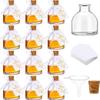 1.7 Oz, 12 Pcs Mini Glass Liquor Bottles Set, Small Glass Wine Bottles, Wine Juice, Alcohol, Wedding Party Favors,