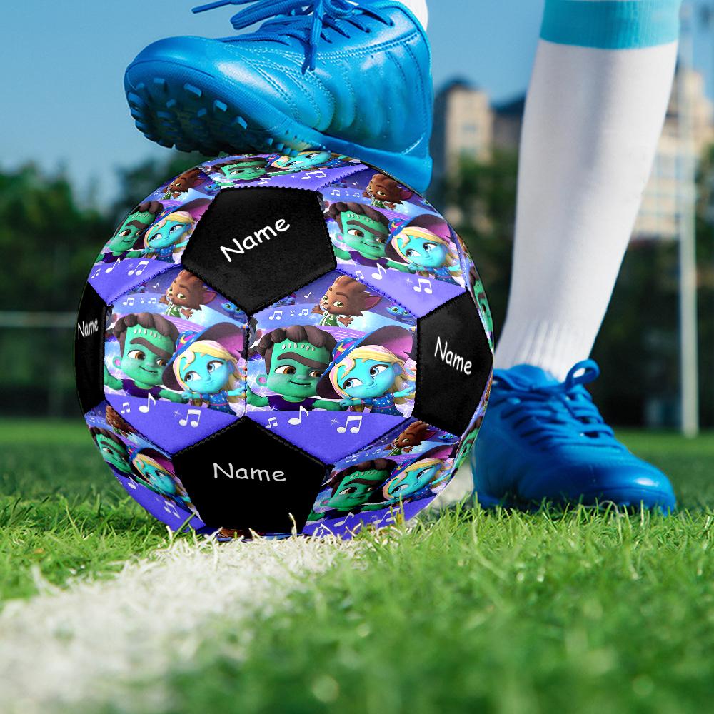 Custom Name Super Monsters Theme Size 5 Soccer Ball, Suitable for Both Indoor and Outdoor Matches, a Gift Suitable for Everyone.