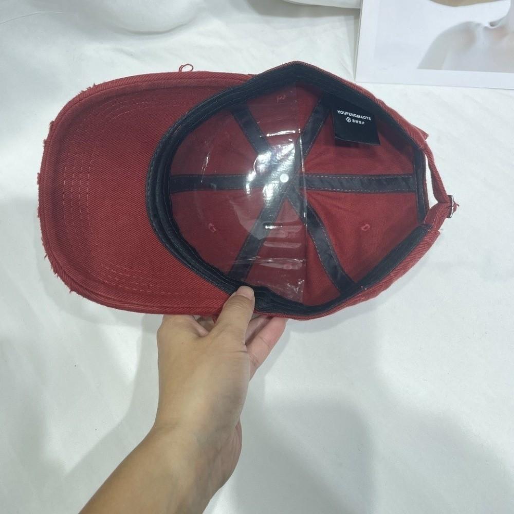 Broken Style Design Baseball Hats Solid Color Sunshade Caps Retro Peaked Caps