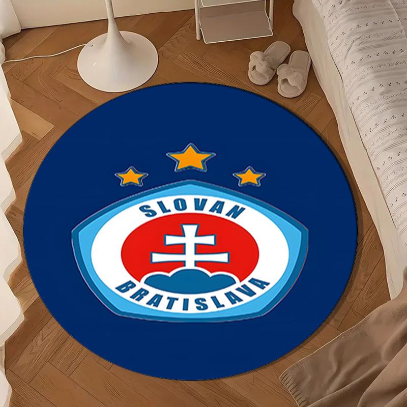 Slovakia's Bratislava Team Round mat, Anti-slip Circle Carpet Chair rug For livingroom,Bedroom, doormat home decor Gift Christmas Gifts