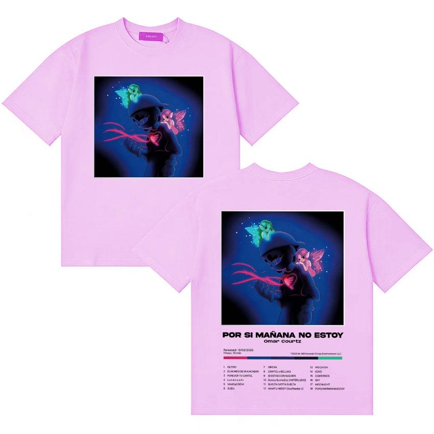 Singer Omar Courtz Por Si Unisexana No Estoy Poster Tshirt Unisex Women Hip Hop T Shirt Cotton Y2K Casual Short Sleeve Tshirts Unisex