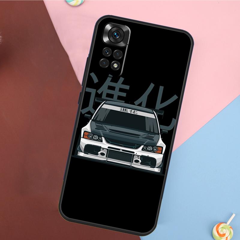 JDM Car Evo Cover For Xiaomi Redmi Note 14 13 Pro 12 11 9 10 9S 10S 11S 12S Redmi 14C 10C 12C 13C Case