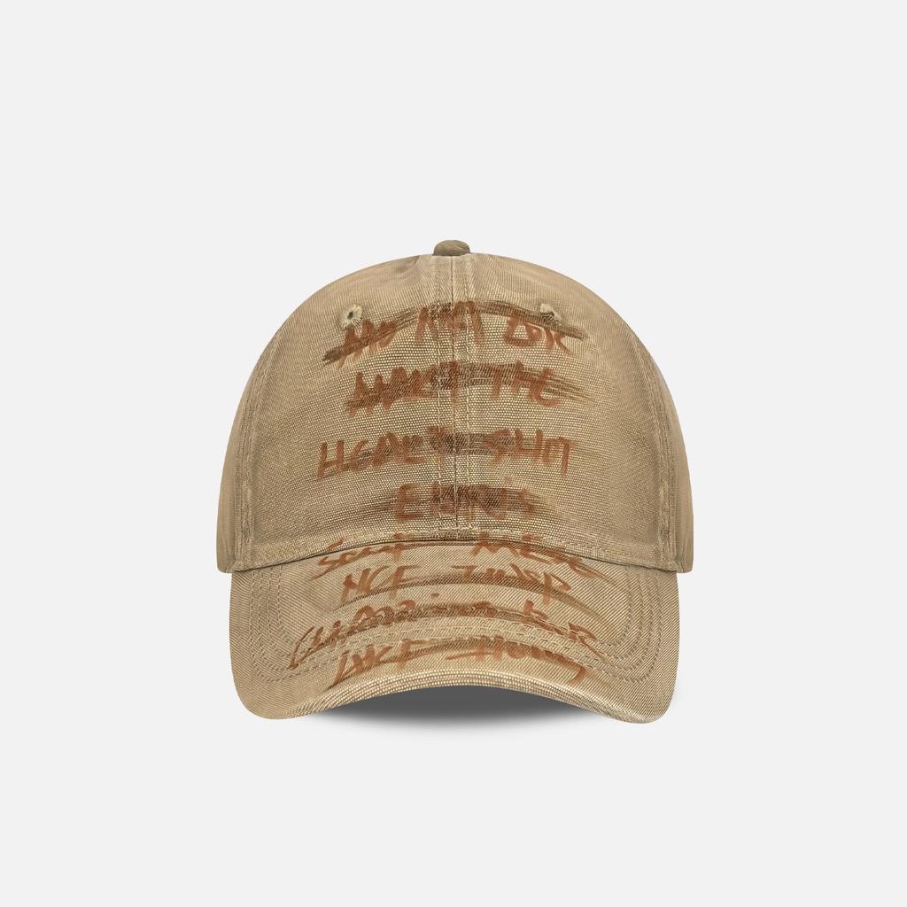 Fashion Hat Spring and Summer New Washed Denim Alphabet Baseball Cap Children's American Trend Brand Hand Painted Versatile Cap Men