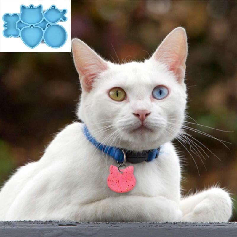 Pet Dogs for Cat Tag Resin Mold DIY Crafts Keychain Silicone Mould UV Epoxy Mold Handmade Jewelry Pendant Resin Casting