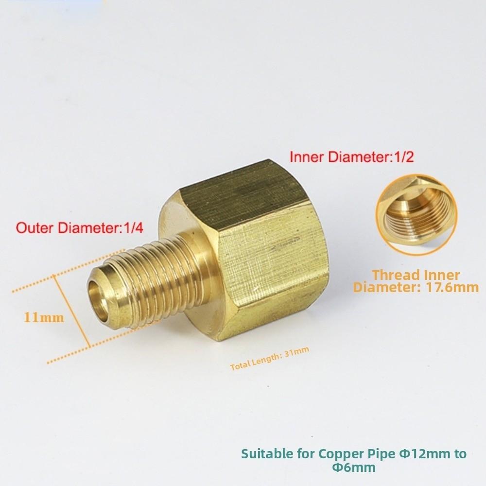 Female To Male Brass Pipe Connector 1/4 3/8 1/2 3/4 Inch AC Coupler Adapeter Flare Fitting