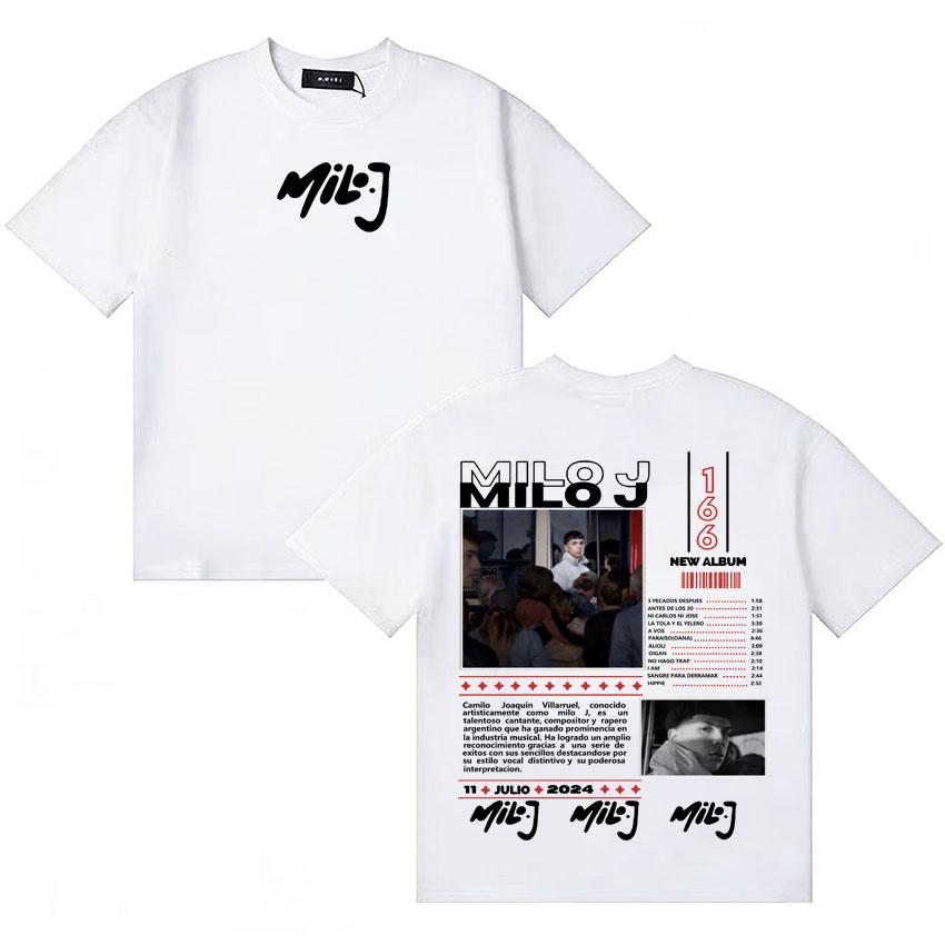 Rapper Milo J 166 New Merch Pop T Shirt Unisex Women Fashion Tshirt Gothic Cotton Casual Oversized Short Sleeve Tshirts Fans Gift