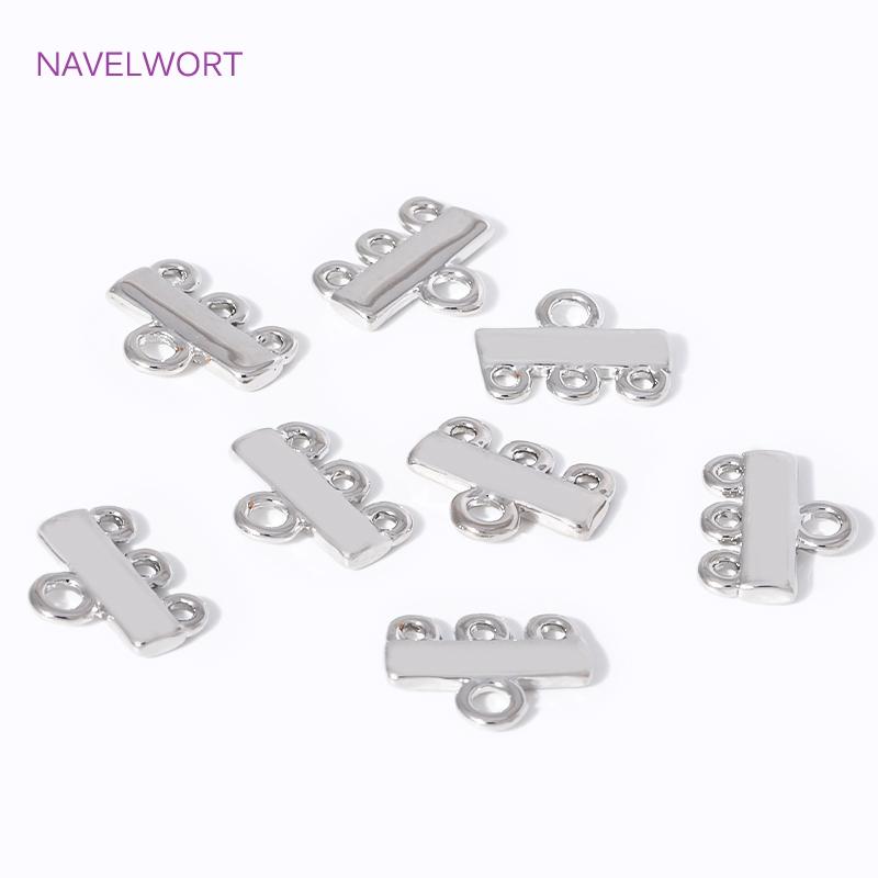 18K Gold Plated 2/3 Strand Ends Connectors,Layer Clasps,Pendant Bails Connector For Jewelry Making DIY Jewelry Making Findings