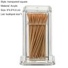 Toothpick Bottle Elegant Clean Square Shape No Odor For Home