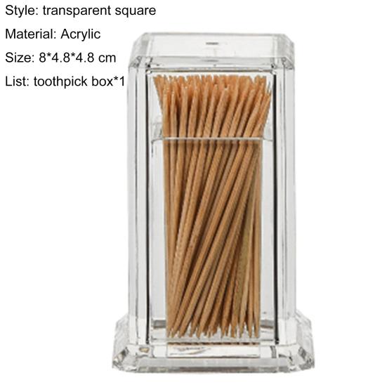 Toothpick Bottle Elegant Clean Square Shape No Odor For Home